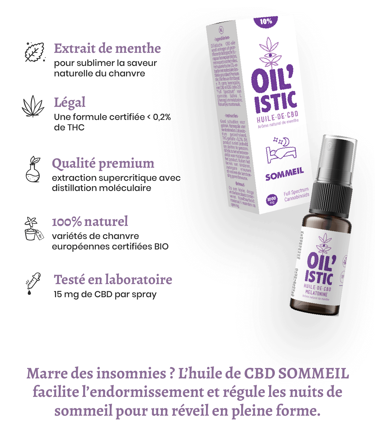 SOMMEIL | Huile de CBD 10%