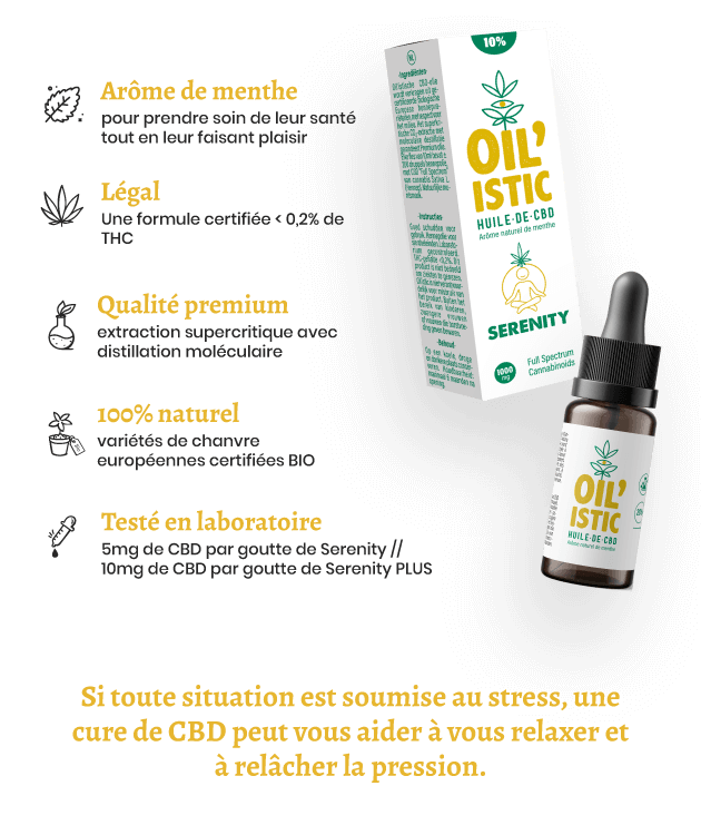 SERENITY | Huile De CBD 10% et 20%